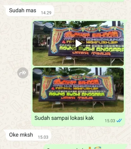Pengiriman Papan Bunga Poris Gaga Baru